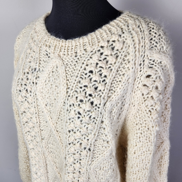 VTG PIERA'S Italian wool fisherman knit sweater - Picture 3 of 8